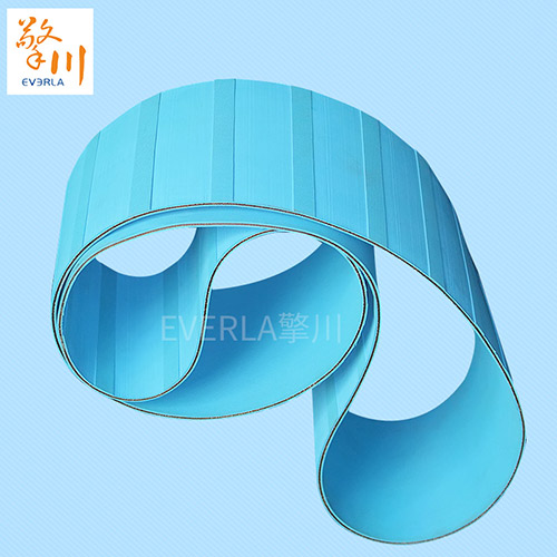 开槽双面天蓝色片基带细节图2