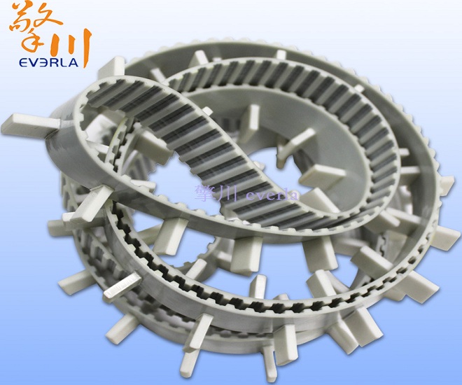 <b>化妆品行业输送皮带_PU加挡板同步带</b>